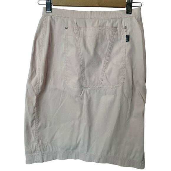 Krizia Jeans Lt. Pink Kangaroo Pocket Pencil Skirt Women's Sz 8 IT 42 Runs Small - Picture 1 of 6